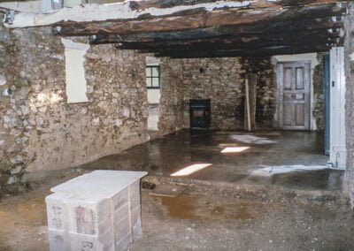 France Fortified Farm House: Annexe inside before in a neglected state