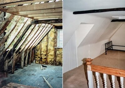 Georgian Town House Attic Conversion to Bedroom Before and After