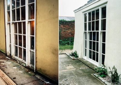 Georgian Town House Large Bay Window Before and After