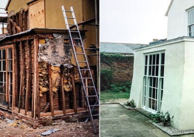 Georgian Town House Large Sash Window Before and After