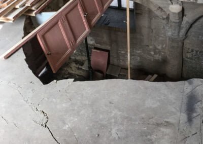 Collapsed Undercroft: Floor collapsed to the room below