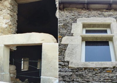 France Fortified Farm House: Stone Frame window surround