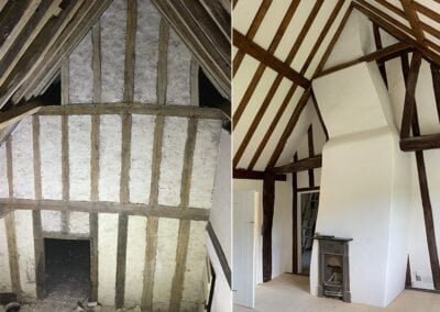 Circa 1547 Timber Tudor House - Framework Before and After
