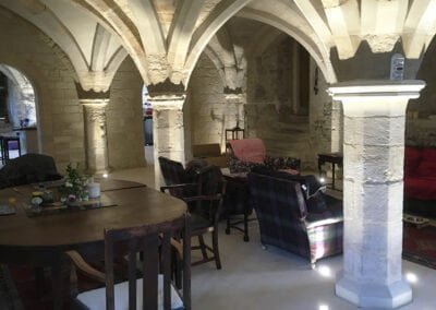 Collapsed Undercroft The finished room with arches