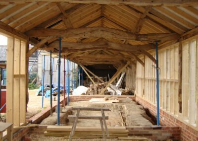 Outhouse during conversion to Games Room