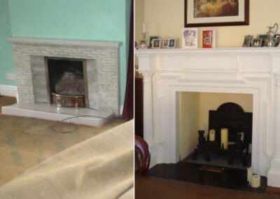 Georgian Farm House Fireplace before and after