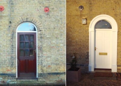 Georgian Farm house Front Door before and after