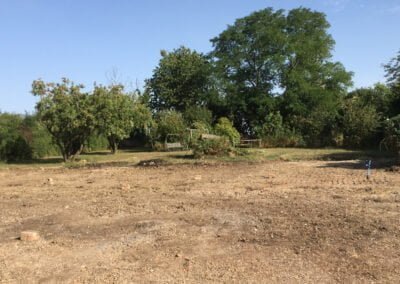 New Timber Frame: after demolition Ground cleared and levelled