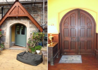 Victorian Country Home Front Door Outside and Inside